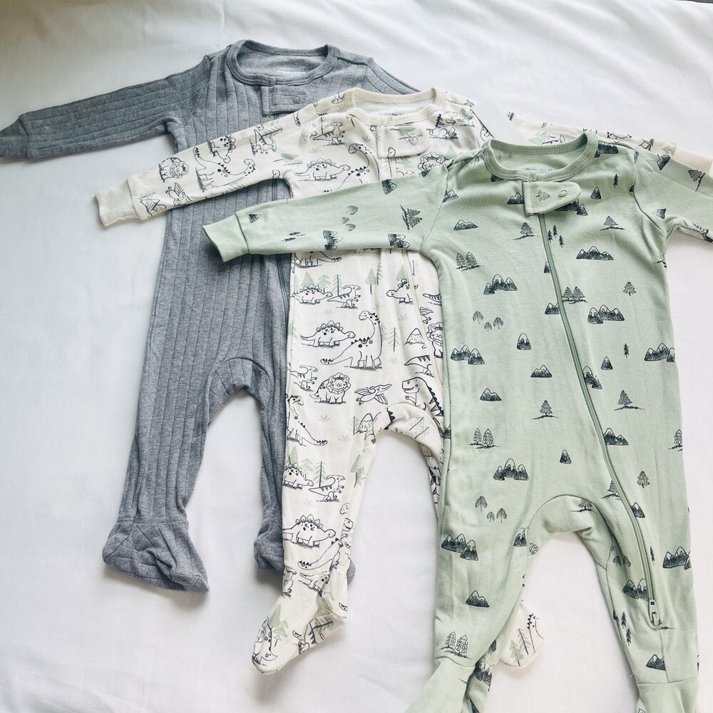 Member's Mark Baby 3-Pack Organic‎ Cotton Soft Sleep And Play Snug Fitting 6M